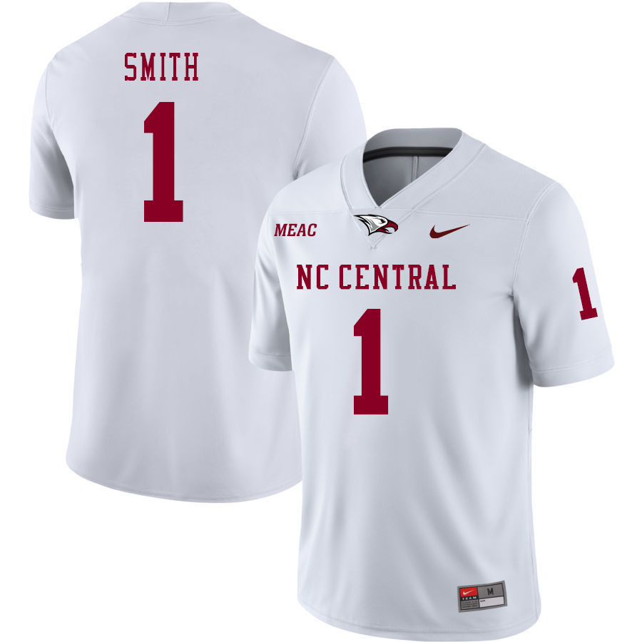 Men-Youth #1 Andrew Smith North Carolina Central Eagles 2023 College Football Jerseys Stitched-White